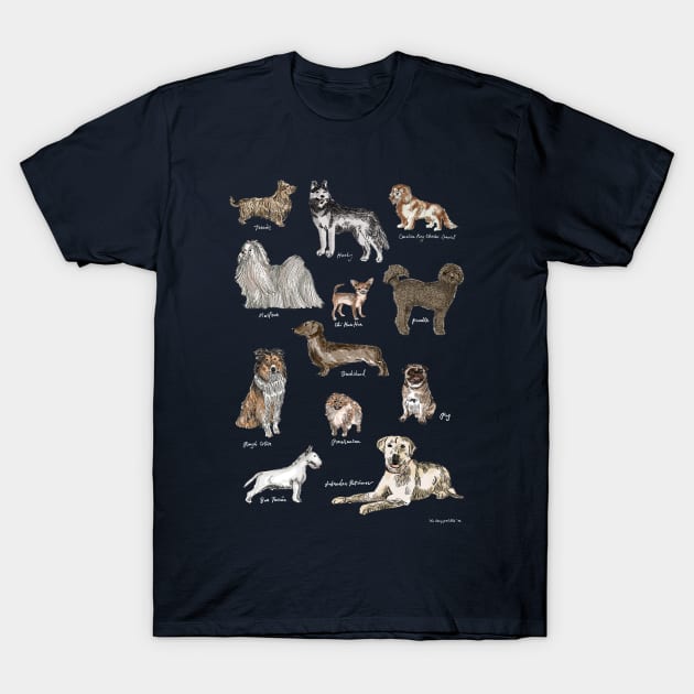 Furry Friends | Dog lovers T-Shirt by TheLazyPainter